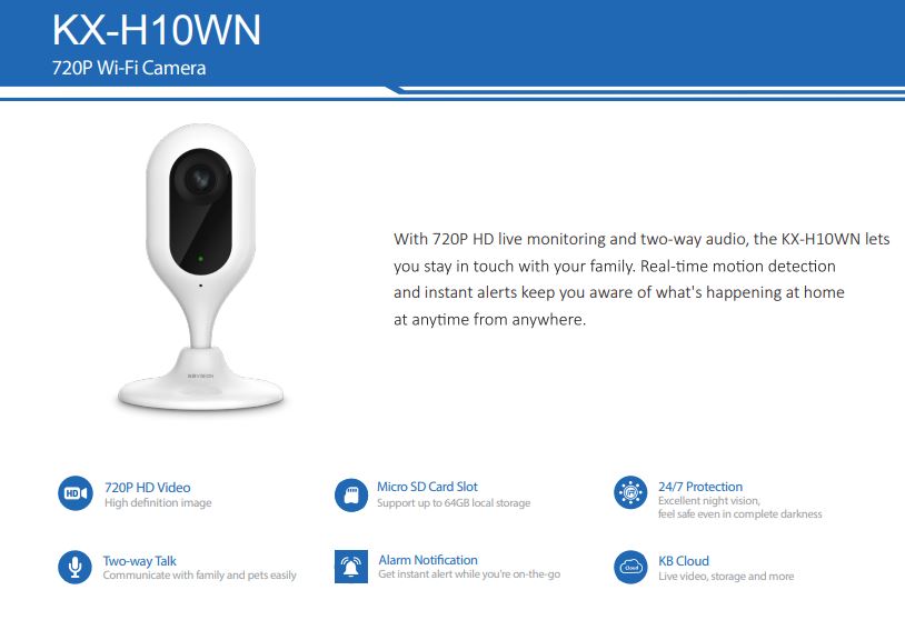 Camera wifi KBVision KX-H10PWN